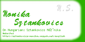 monika sztankovics business card